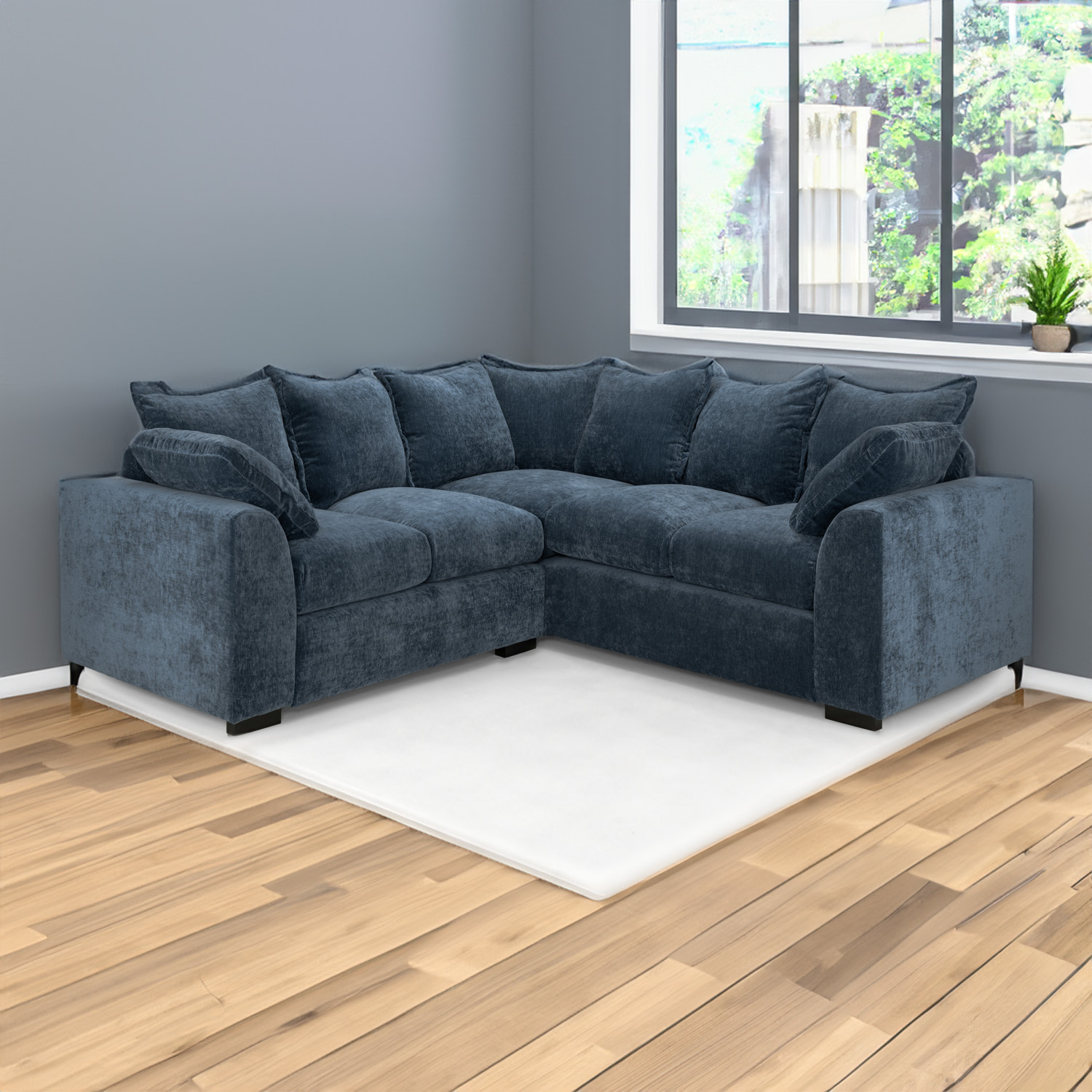 Colbee Sofa Blue Large Corner square background