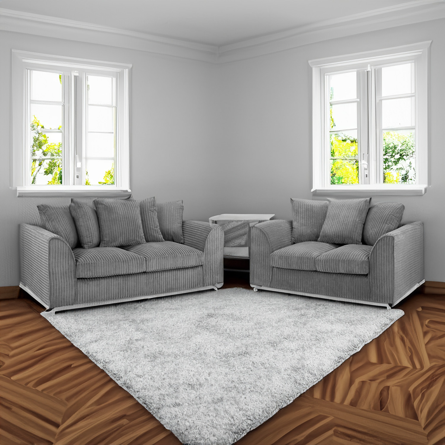 Harley Jumbo Sofa Grey 32 Set square background